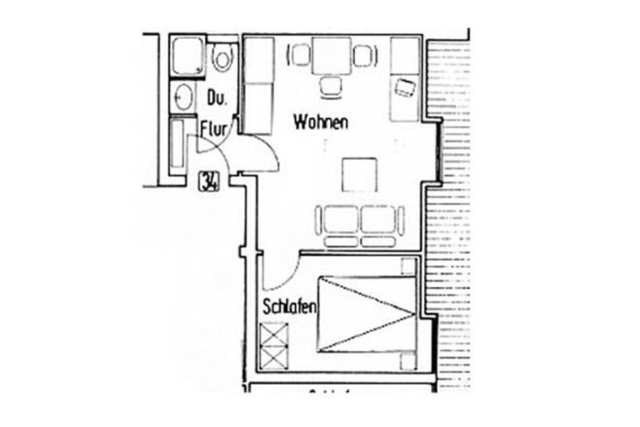 Apartment mit 1 Schlafzimmer